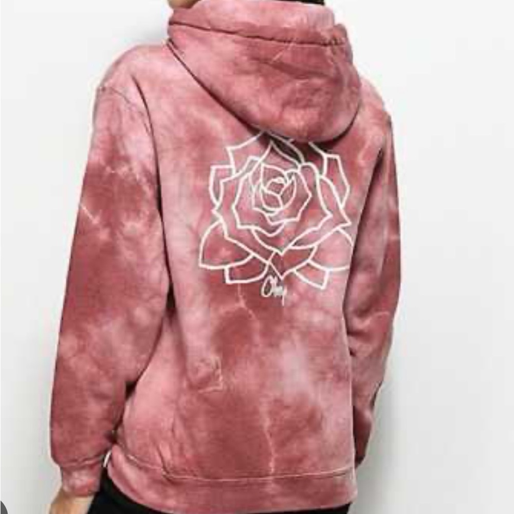 Obey Women's Dusty Rose Tie-Dye Rose Hoodie